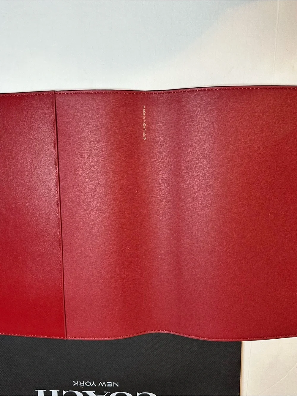Coach Red Signature Convertible Folio with Gold horse and Carriage Print
